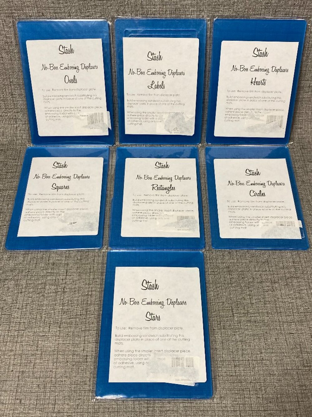 NEW Stash No - Boss Embossing Displacers 7pc Lot